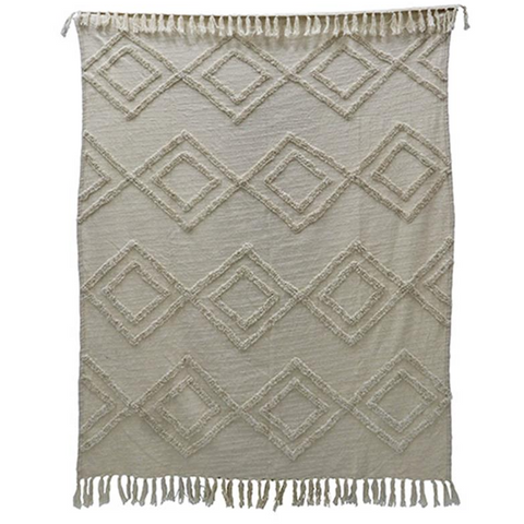 Cotton Slub Zig Zag Throw