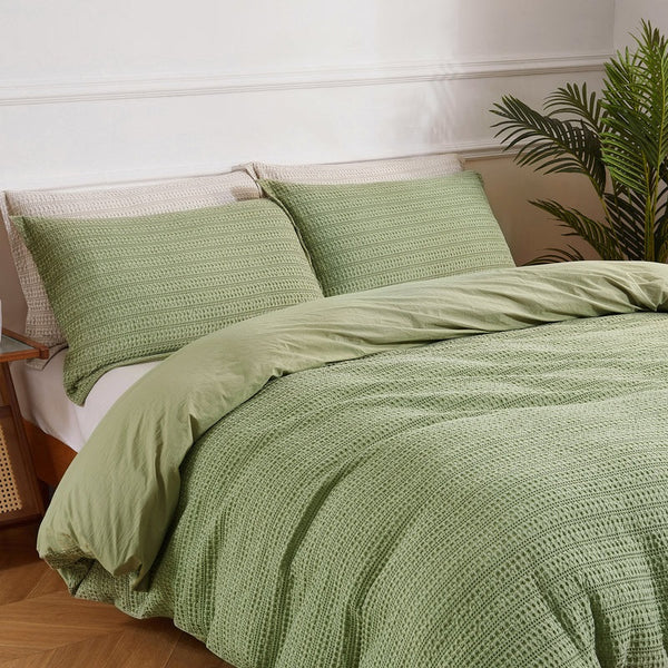 Solene Green Duvet Cover Set